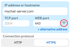 Checking connection in MYChat for Android