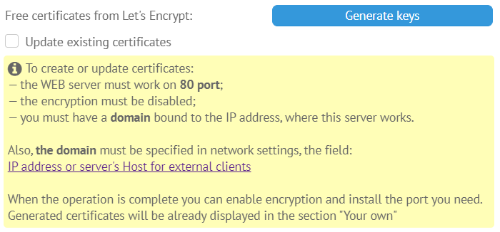 Get free HTTPS certificate from Let&apos;s Encrypt in MyChat