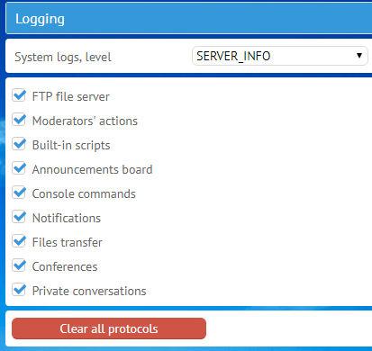 MyChat events logging