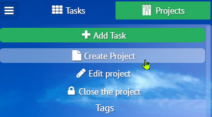 Creating a project in MyChat Kanban