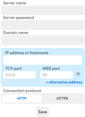 Adding a new server in MyChat for Android