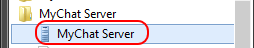 Запуск установленного сервера MyChat